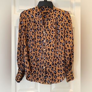 Ann Taylor leopard print blouse